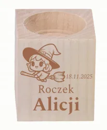 grawer-swiecznik-drewniany-podziekowania-na-roczek-dziecka-imie-data