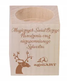 swiecznik-drewniany-grawer-logo-tekst-swiateczne-wzory-personalizacja