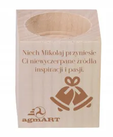 swiecznik-drewniany-grawer-logo-tekst-prezent-swiateczne-personalizacja
