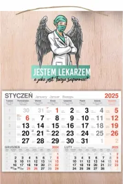 kalendarz-wiszacy-2025-jednodzielny-drewniany-dla-lekarza-nadruk-uv