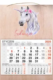 kalendarz-2025-jednodzielny-drewniany-dla-dzieci-nadruk-jednorozec-imie