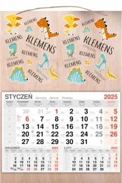 kalendarz-2025-jednodzielny-drewniany-dla-dzieci-nadruk-dinozaury-imie