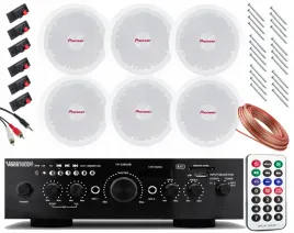 6-glosnikow-sufitowych-pioneer-mp3-usb-bluetooth