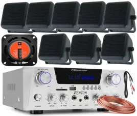 jbl-glosniki-kolumny-nascienne-sufitowe-podwieszane-8szt-wzmacniacz-radio