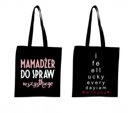 eko-torba-czarna-super-nadruk-napis-prezent-swieta