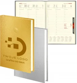planer-z-twoim-logo-grawerem-tyg-kalendarz-a5-zloty-srebrny-2026-50-sztuk