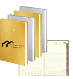 planer-z-twoim-logo-napisem-dzienny-kalendarz-2026-a4-zloty-srebrny-50-szt