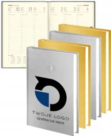 planer-z-twoim-logo-napisem-dzienny-kalendarz-2026-a4-zloty-srebrny-5-szt