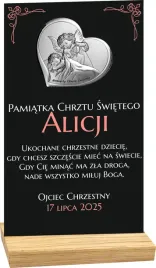 pamiatka-chrztu-statuetka-czarna-nadruk-uv-srebrny-obrazek-dedykacja-tekst