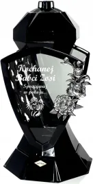 znicz-lustro-roza-czarny-z-grawerem-personalizowany-dla-babci-dedykacja