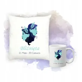 zestaw-poduszka-i-kubek-nadruk-personalizacja-znakiem-zodiaku-bliznieta