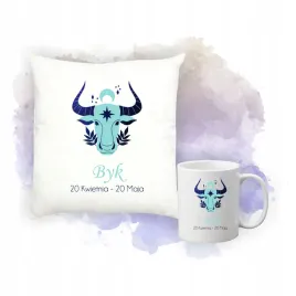 zestaw-poduszka-i-kubek-z-nadrukiem-personalizowanym-znakiem-zodiaku-byk
