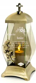 znicz-z-roza-grawer-kapliczka-personalizowany-napis-dedykacja-dla-cioci
