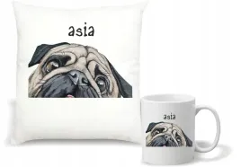 zestaw-poduszka-i-kubek-personalizowany-nadruk-mops-grafika-twoje-imie