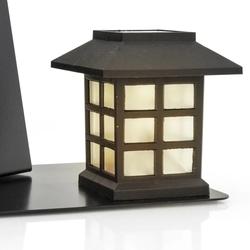 Znicz solarny i podstawka z nadrukiem dla WĘDKARZA, LED, OZDOBNY