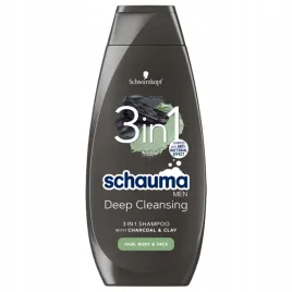 szampon-schauma-men-400ml-3w1-wegiel-glinka-deep-cleansing