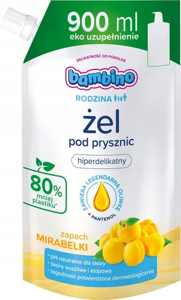 Bambino Rodzina Żel pod prysznic Mirabelka 900ml