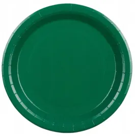 talerzyki-papierowe-butelkowa-zielen-ciemna-na-urodziny-roczek-18cm-6szt