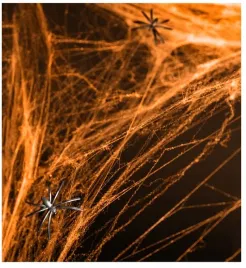 duza-pajeczyna-pomaranczowa-dwa-czarne-pajaki-dekoracja-na-halloween-60g