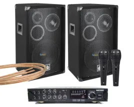 zestaw-karaoke-600w-mikrofony-bezprzewodowe-kable