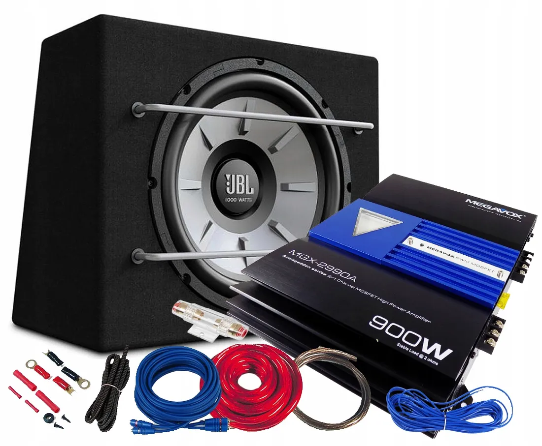 jbl-skrzynia-tuba-basowa-1000w-wzmacniacz-kable