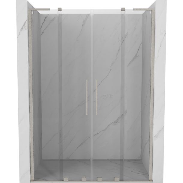 Mexen Velar L Duo drzwi prysznicowe rozsuwane 160 cm, transparent, nikiel s