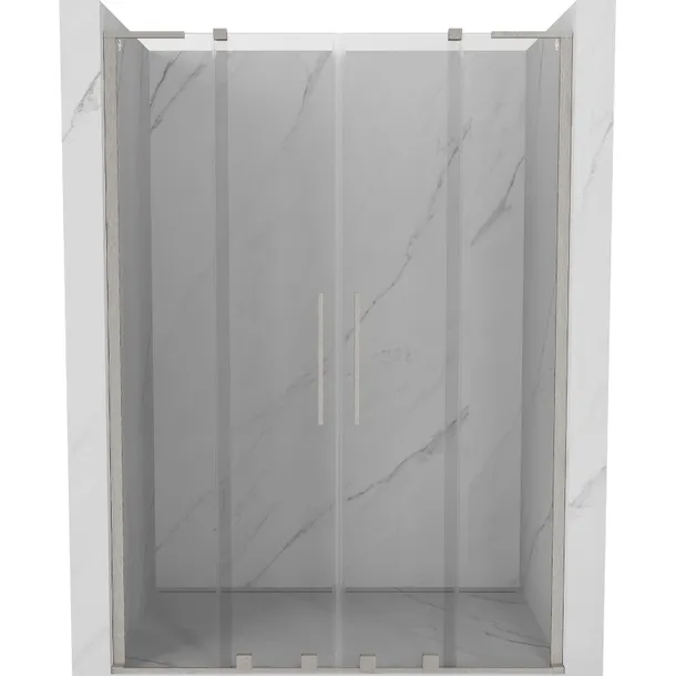 Mexen Velar L Duo drzwi prysznicowe rozsuwane 160 cm, transparent, nikiel s
