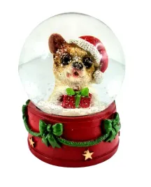 kula-sniezna-czerwona-z-psem-85cm