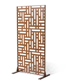metalowy-parawan-3-czesciowy-brazowy-stylowa-oslona-do-ogrodu-193-cm