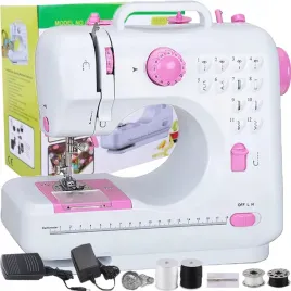 maszyna-do-szycia-przenosna-mini-akcesoria-12-sciegow-biala-mocna-gratisy