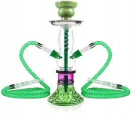 fajka-wodna-shisha-2-weze-12m-bongo-27-cm-zielona-z-akcesoriami