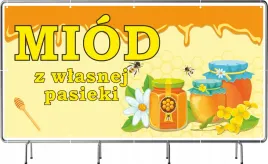 baner-reklamowy-100x50cm-z-gotowego-projektu-sprzedaz-miodu-plandeka