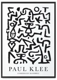 plakat-paul-klee-czarnobialy-50x70-cm-w-czarnej-ramie