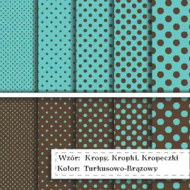 zestaw-papierow-do-scrapbookingu-turkusowo-brazowe-kropeczki-32x475cm