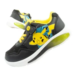 leomil-pokemon-buty-sportowe-dzieciece-sneakersy-lekkie-na-rzep-czarne-zolt