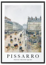 plakat-pissarro-obrazy-reprodukcja-61x91-cm-w-czarnej-ramie