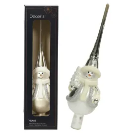 ozdoba-choinkowa-szklana-balwanek-bialo-srebrny-28-cm