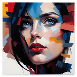 obraz-na-plotnie-abstrakcja-kobieta-100x100-cm