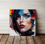 obraz-na-plotnie-abstrakcja-kobieta-100x100-cm-stan-nowy