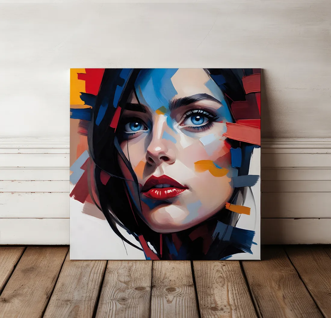 obraz-na-plotnie-abstrakcja-kobieta-100x100-cm-stan-nowy