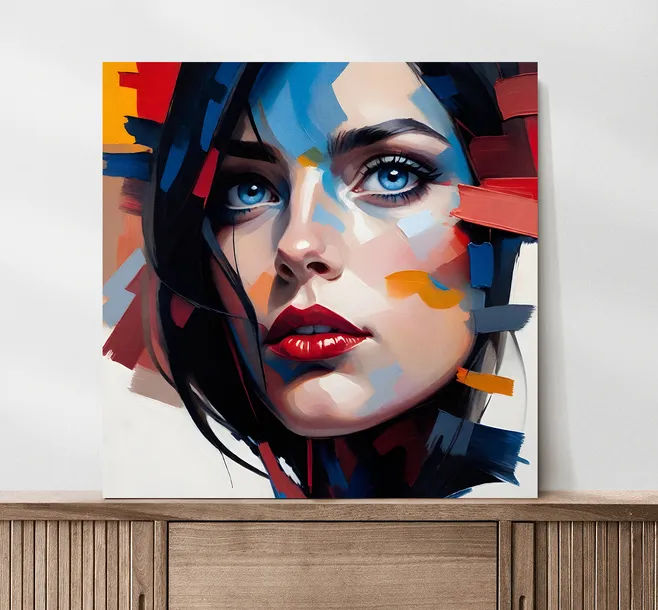 obraz-na-plotnie-abstrakcja-kobieta-100x100-cm-wysokosc-produktu-100-cm