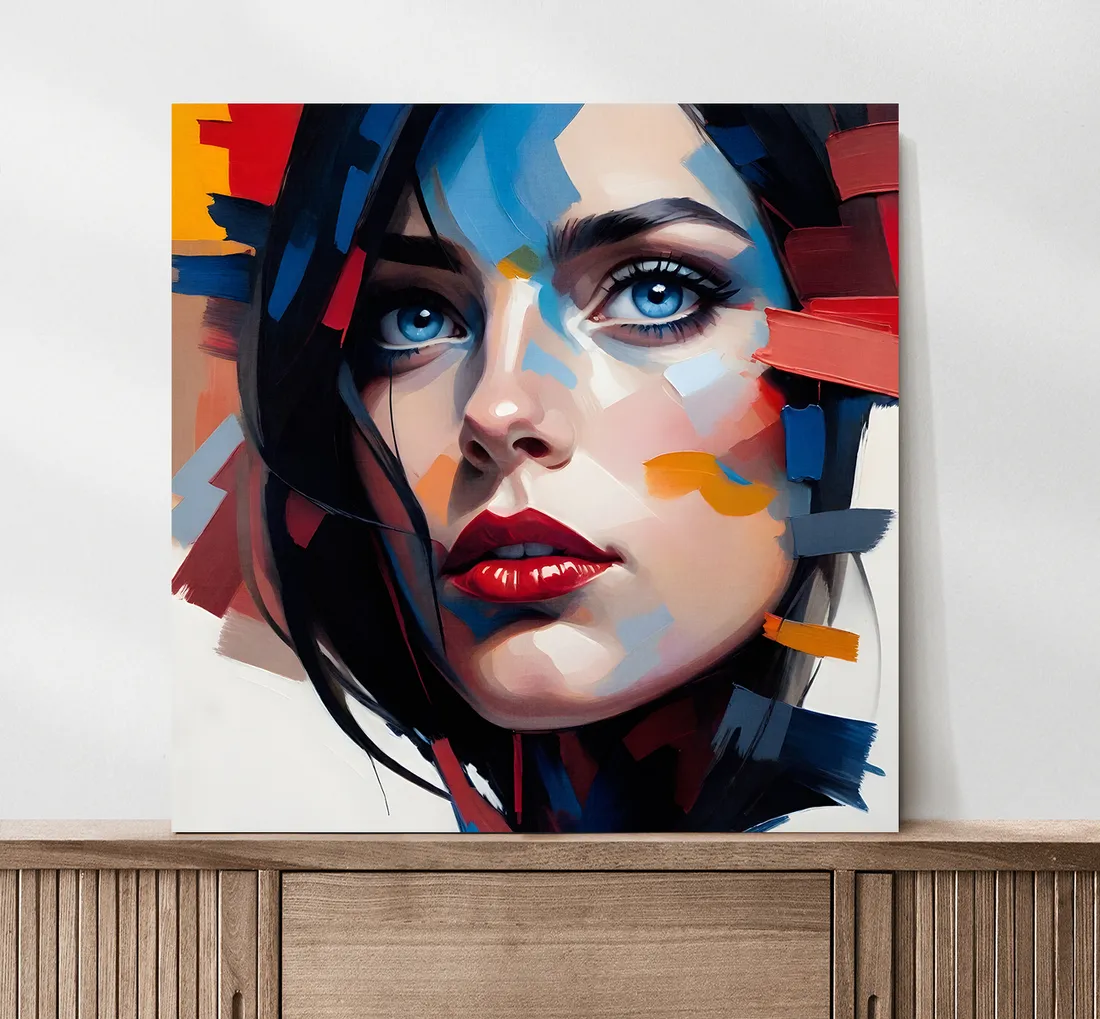 obraz-na-plotnie-abstrakcja-kobieta-100x100-cm-stan-nowy