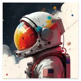 obraz-na-plotnie-abstrakcja-astronauta-100x100-cm