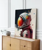 obraz-na-plotnie-abstrakcja-astronauta-100x100-cm-stan-nowy