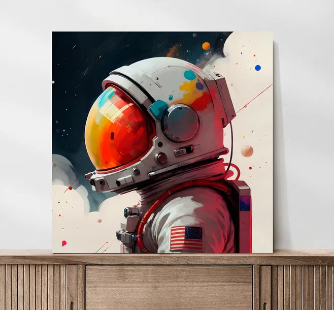 obraz-na-plotnie-abstrakcja-astronauta-100x100-cm-material-ramy-drewno