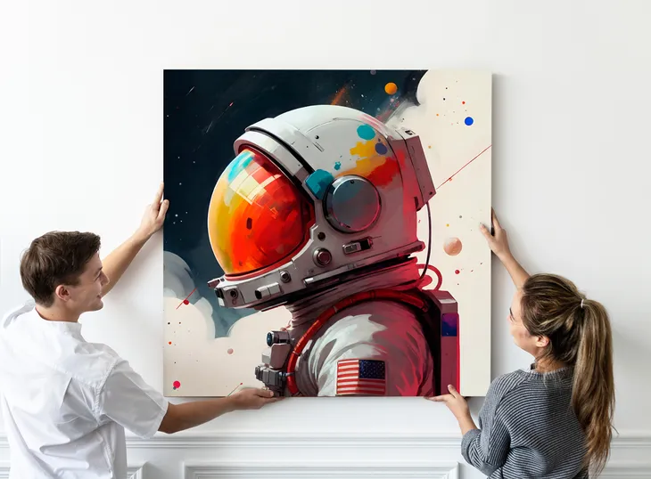 obraz-na-plotnie-abstrakcja-astronauta-100x100-cm-szerokosc-produktu-100-cm
