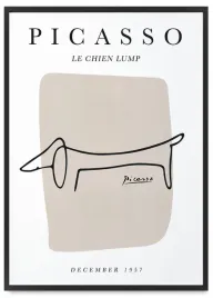 plakat-pablo-picasso-pies-40x50-cm-w-czarnej-ramie