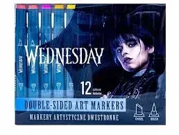 markery-trojkatne-dwustronne-12kol-wednesday-astra-ta121