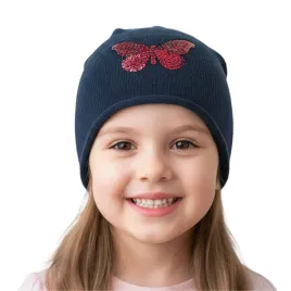 czapka-dziewczeca-sterntaler-granatowa-z-motylkiem-z-cekinow