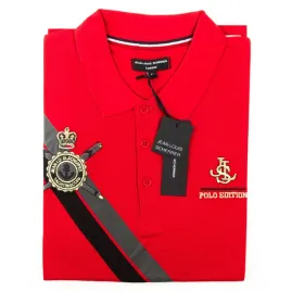 koszulka-meska-jean-louis-scherrer-z-herbem-polo-czerwona